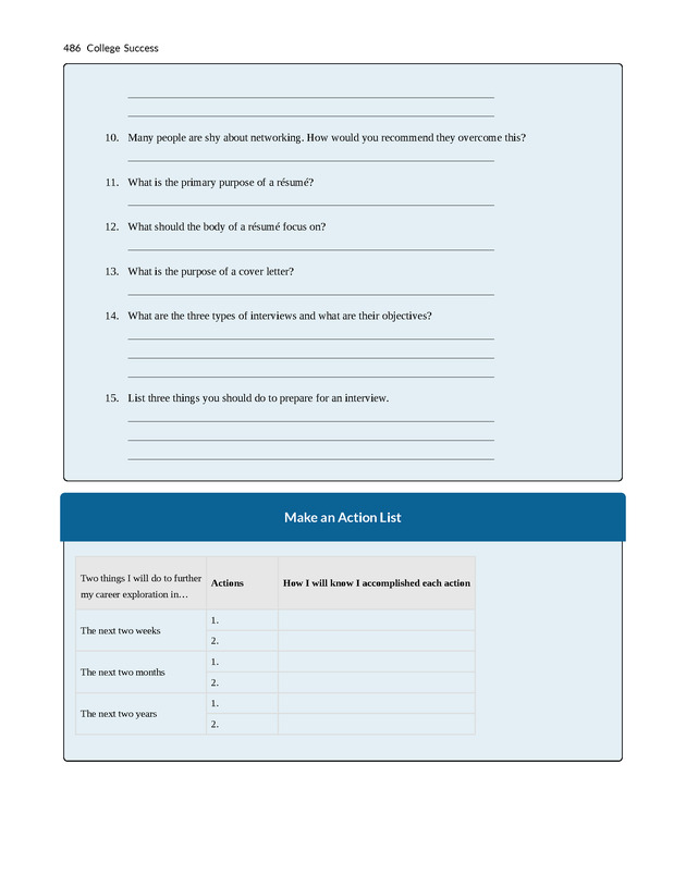 College Success - New Page