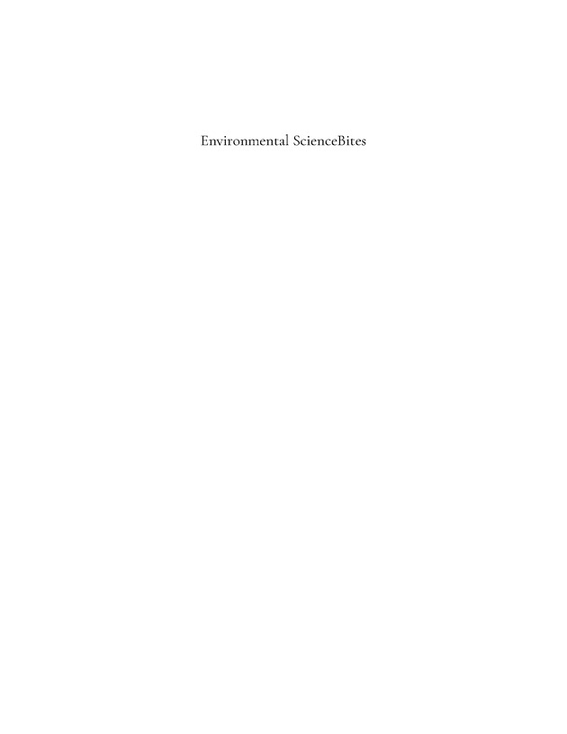Environmental ScienceBites Volume 1 - New Page