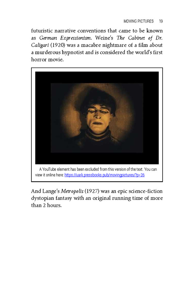 Moving Pictures: An Introduction to Cinema - New Page