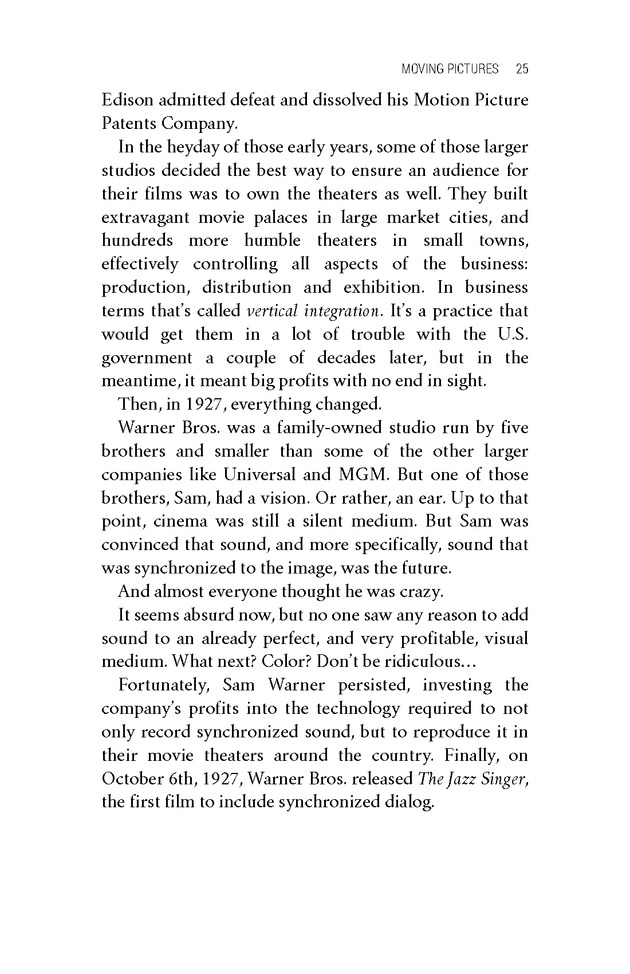 Moving Pictures: An Introduction to Cinema - New Page