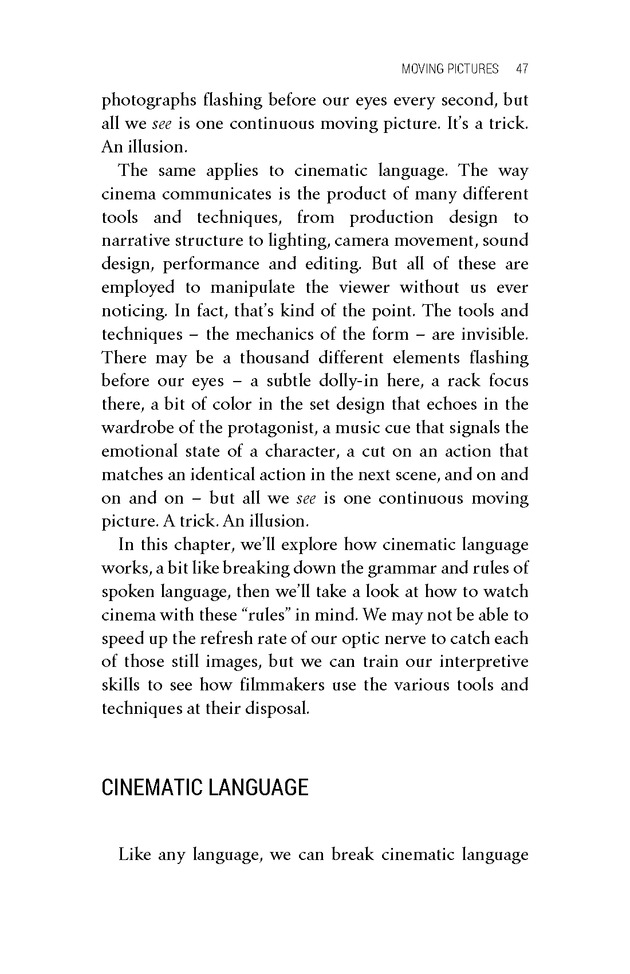 Moving Pictures: An Introduction to Cinema - New Page
