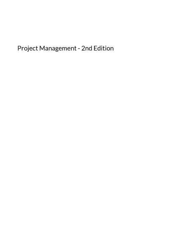 Project Management - New Page