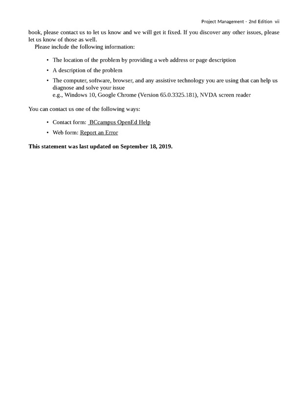 Project Management - New Page