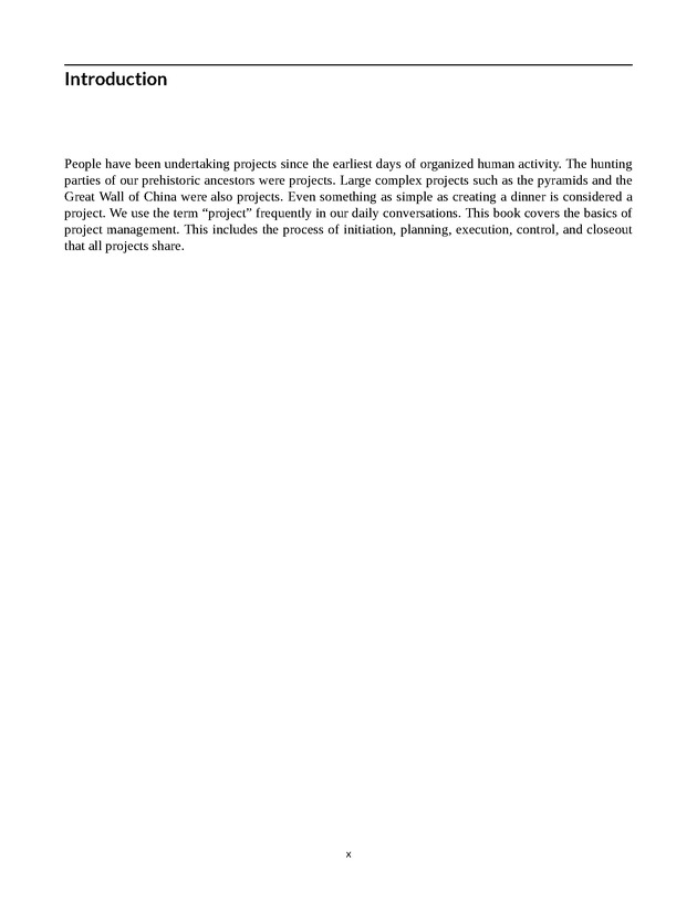 Project Management - New Page