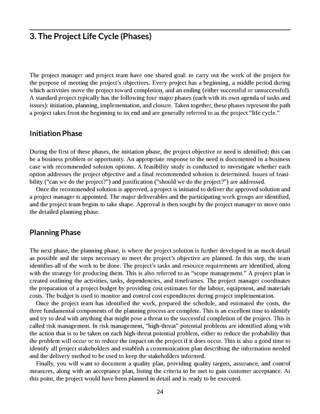 Project Management - New Page