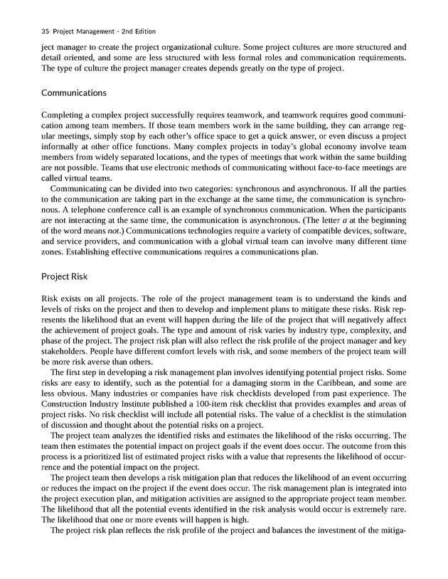 Project Management - New Page