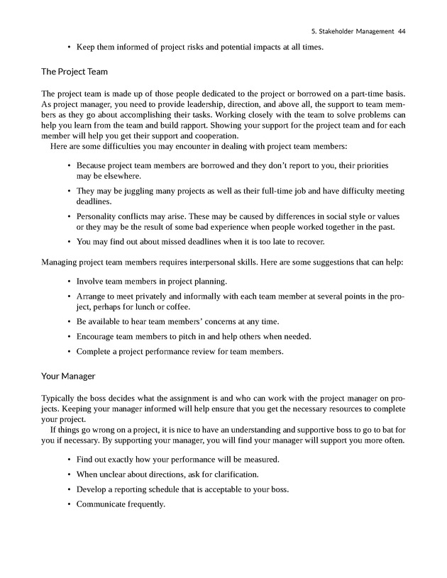Project Management - New Page