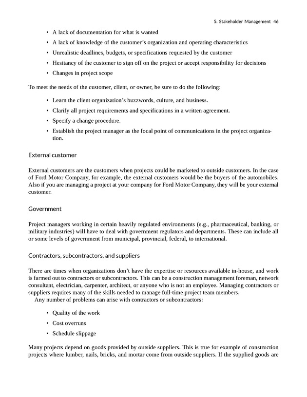 Project Management - New Page