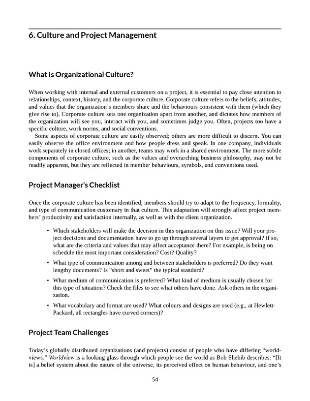 Project Management - New Page