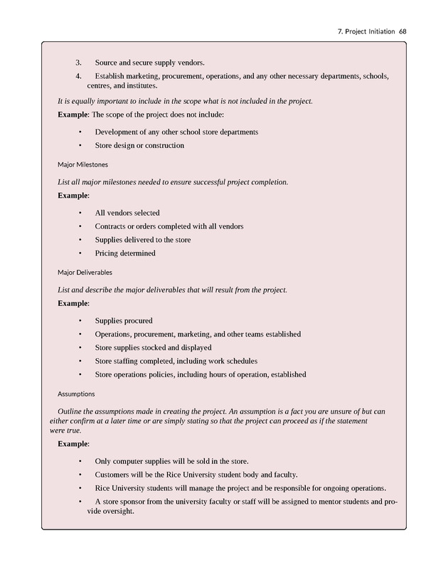 Project Management - New Page