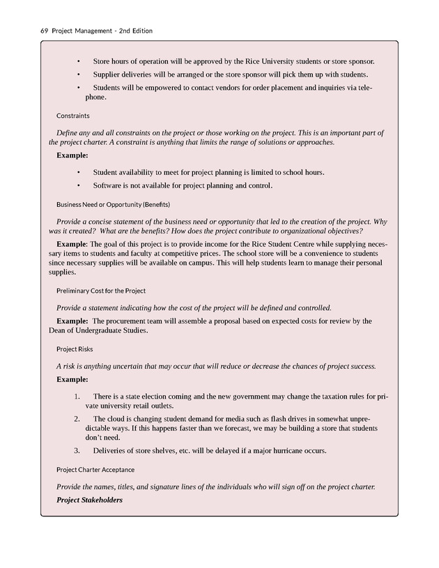 Project Management - New Page
