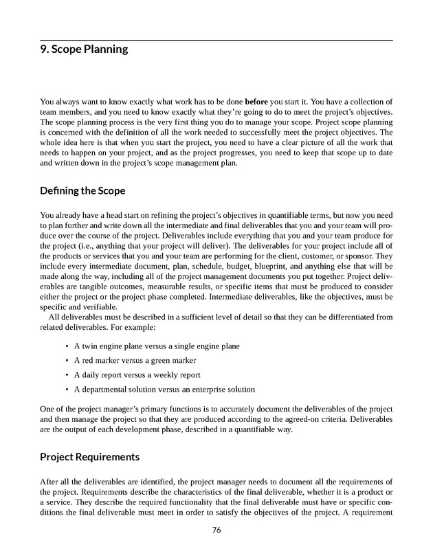 Project Management - New Page