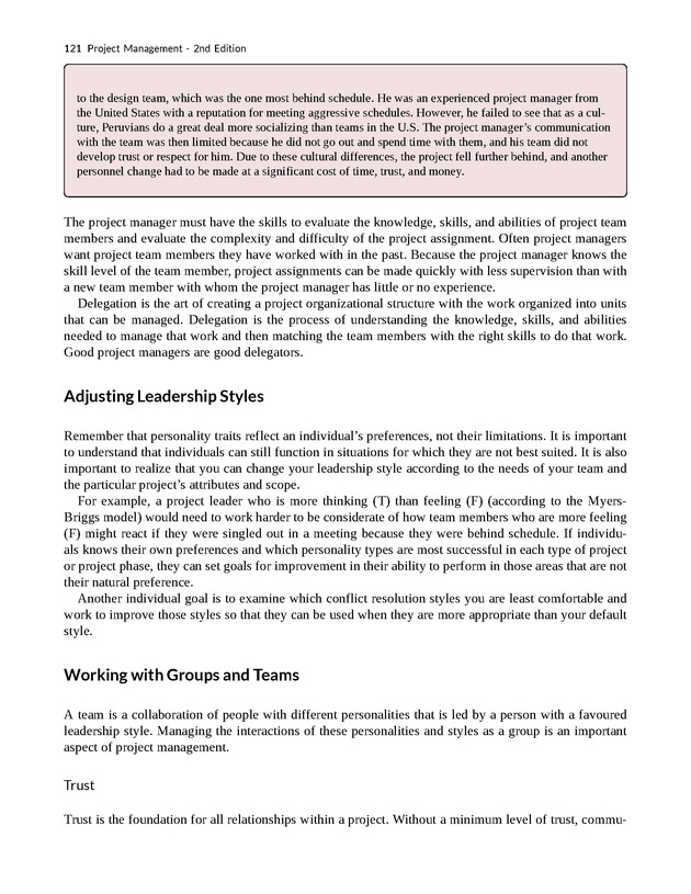 Project Management - New Page