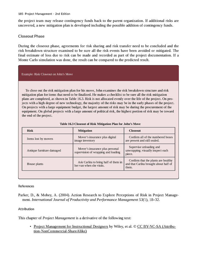 Project Management - New Page