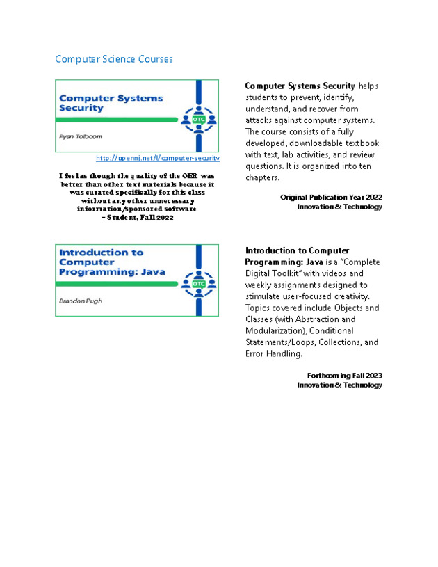 Open Textbook Collaborative Course Catalog - Page 9