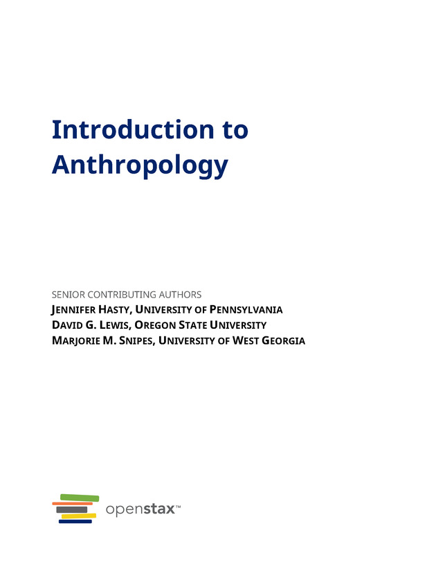 Introduction to Anthropology - New Page