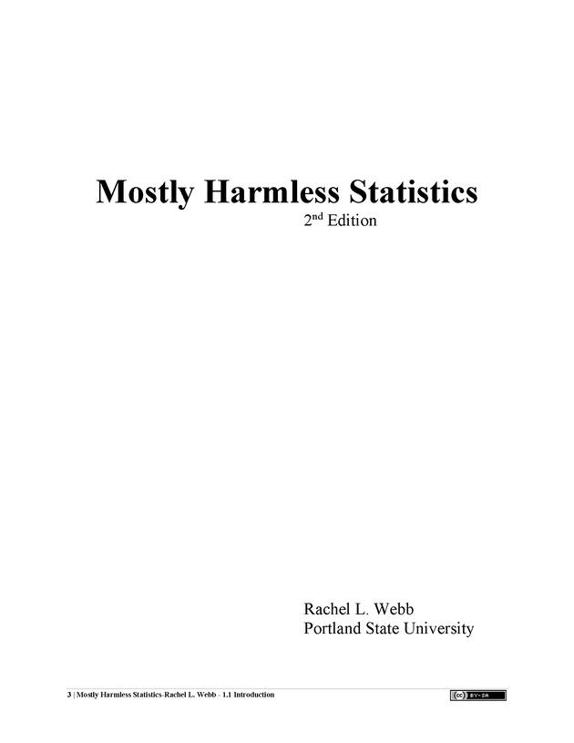 Mostly Harmless Statistics - New Page