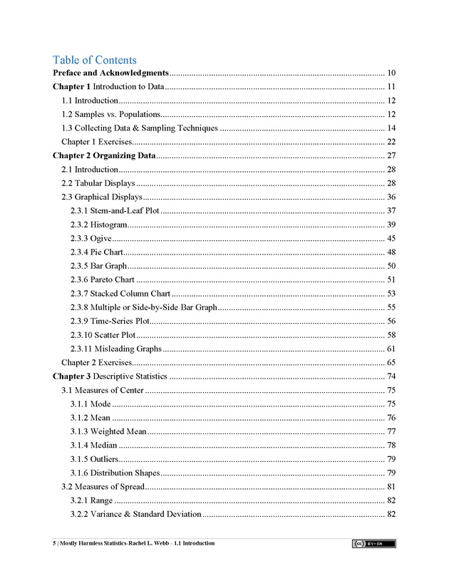 Mostly Harmless Statistics - New Page