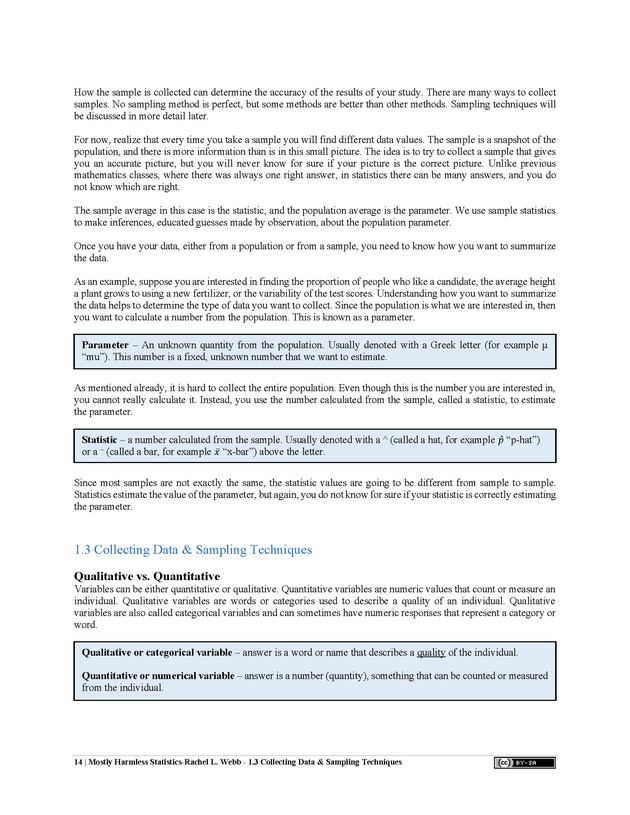 Mostly Harmless Statistics - New Page