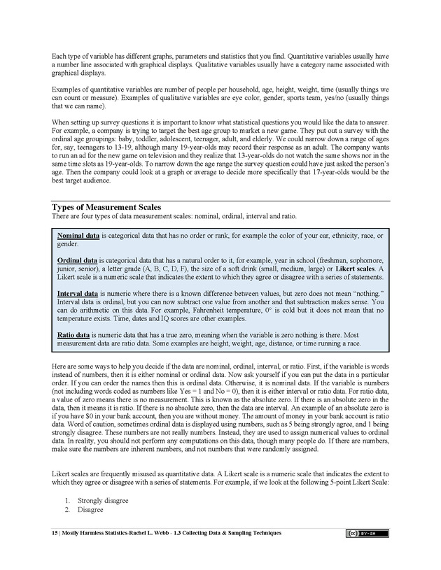 Mostly Harmless Statistics - New Page