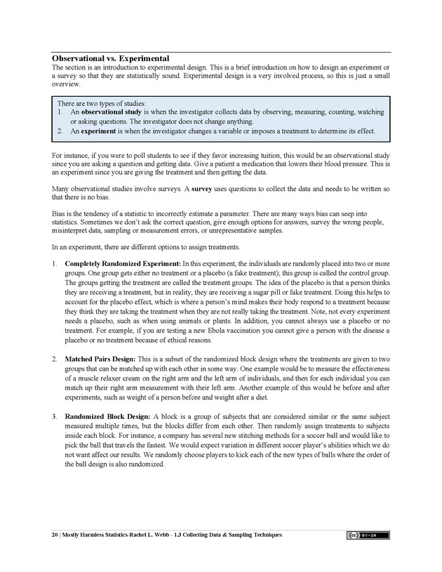 Mostly Harmless Statistics - New Page