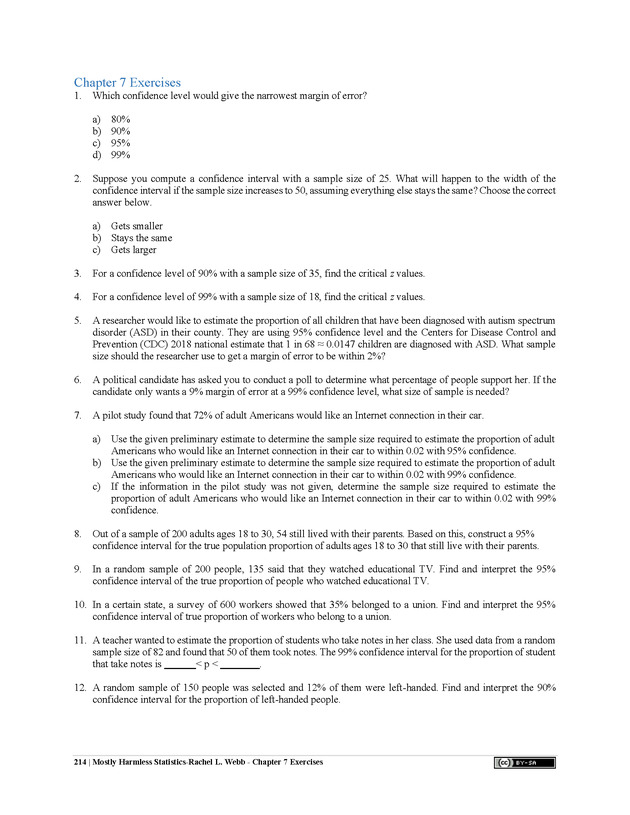 Mostly Harmless Statistics - New Page