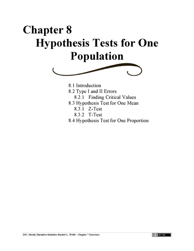 Mostly Harmless Statistics - New Page