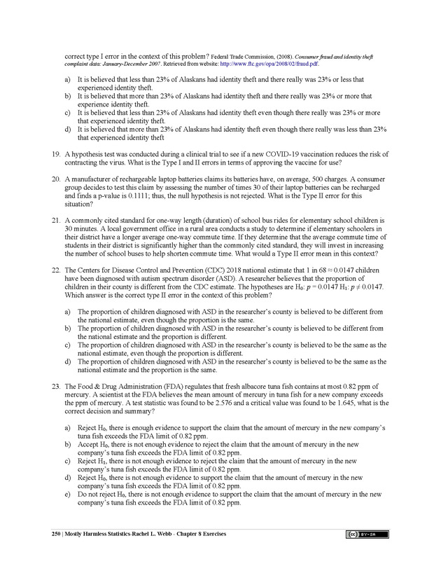 Mostly Harmless Statistics - New Page