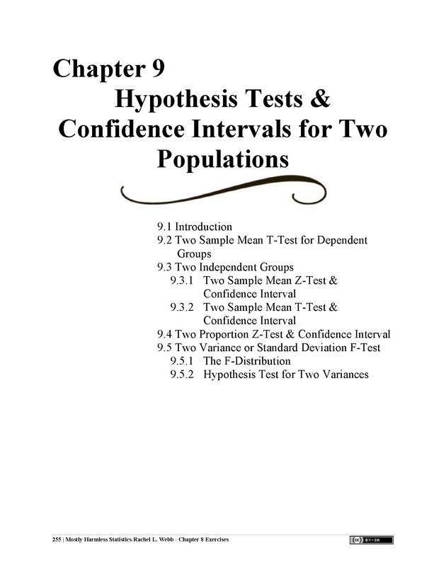 Mostly Harmless Statistics - New Page