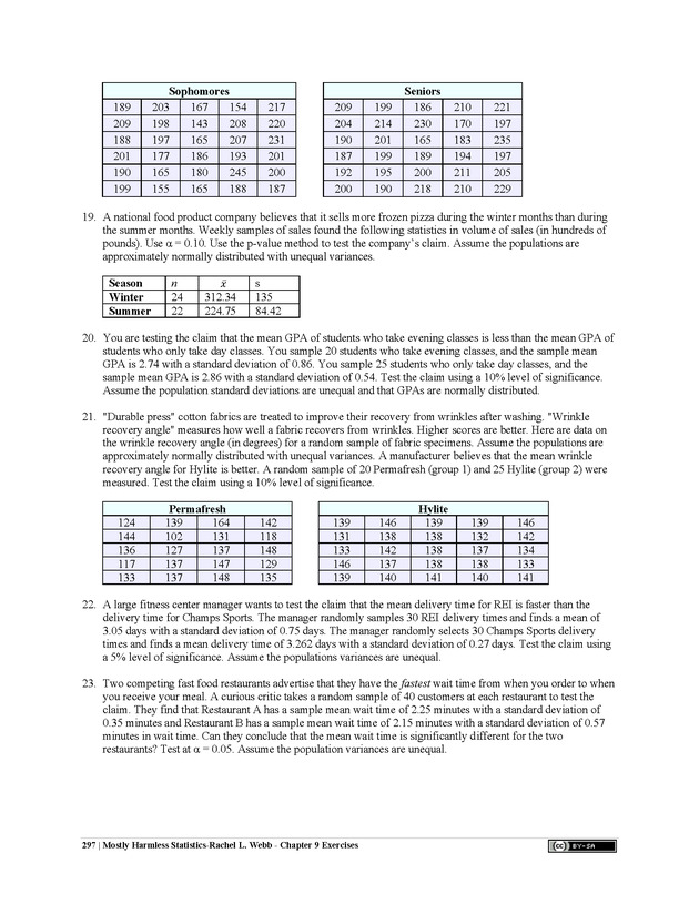 Mostly Harmless Statistics - New Page