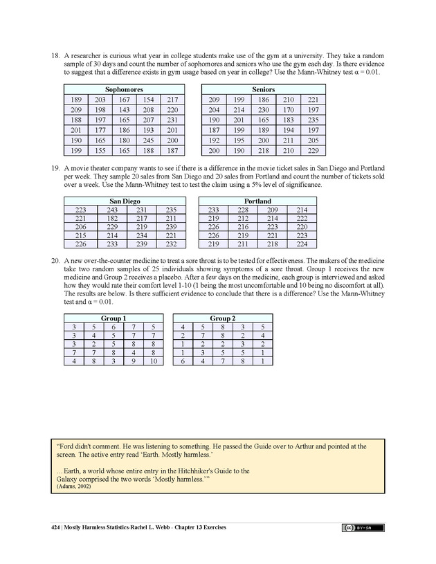 Mostly Harmless Statistics - New Page