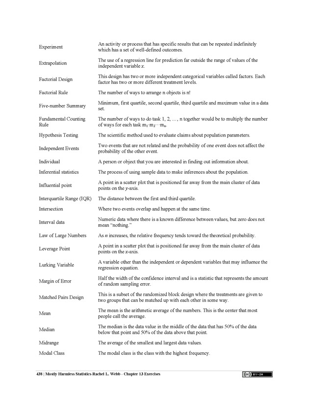 Mostly Harmless Statistics - New Page