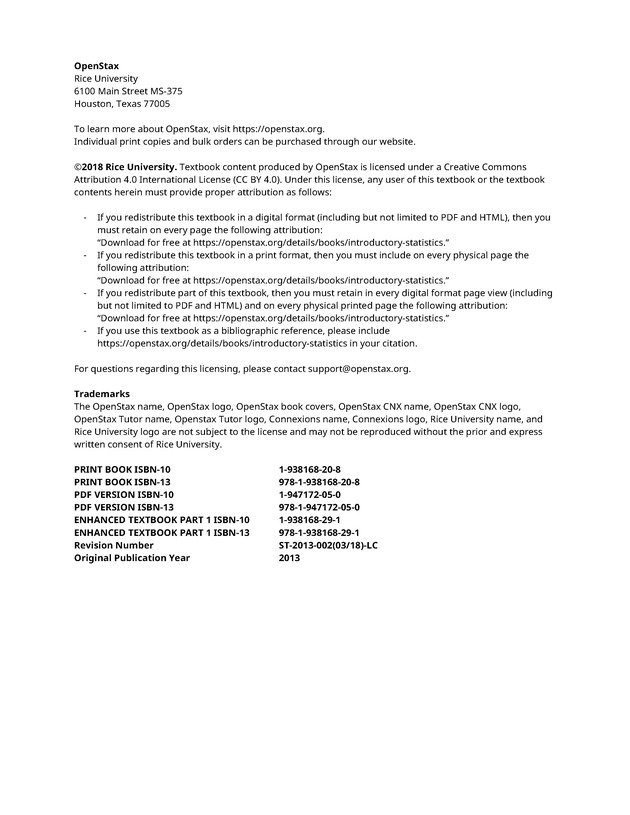 Introductory Statistics - New Page