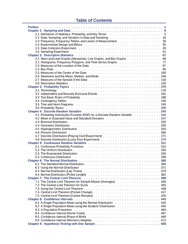 Introductory Statistics - New Page