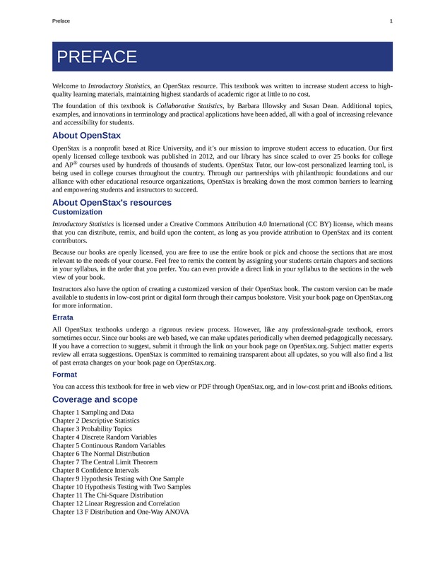 Introductory Statistics - New Page