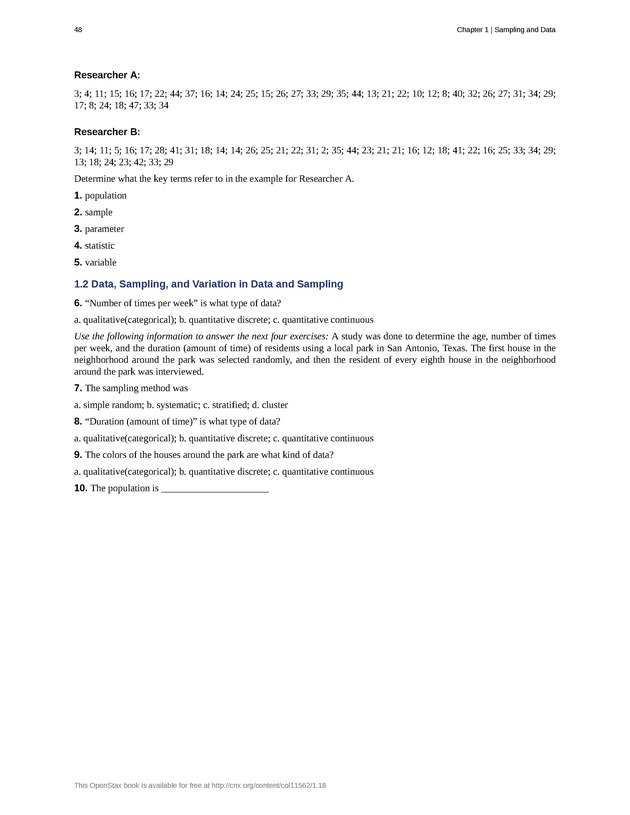 Introductory Statistics - New Page