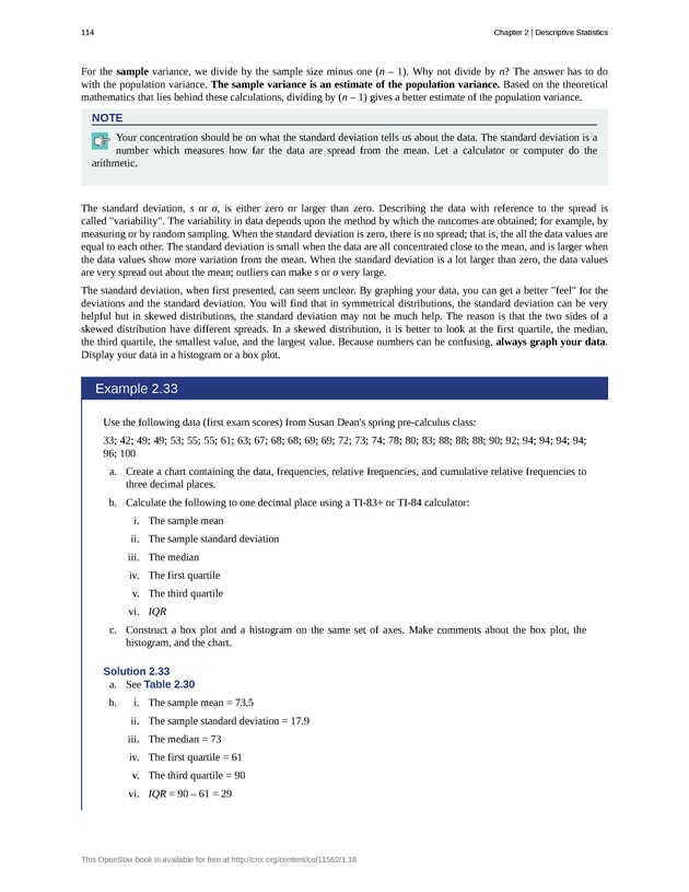 Introductory Statistics - New Page