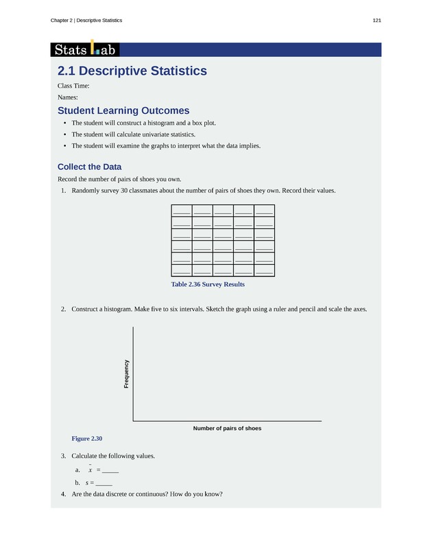 Introductory Statistics - New Page