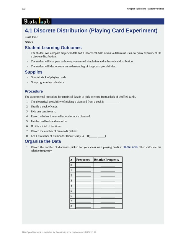 Introductory Statistics - New Page