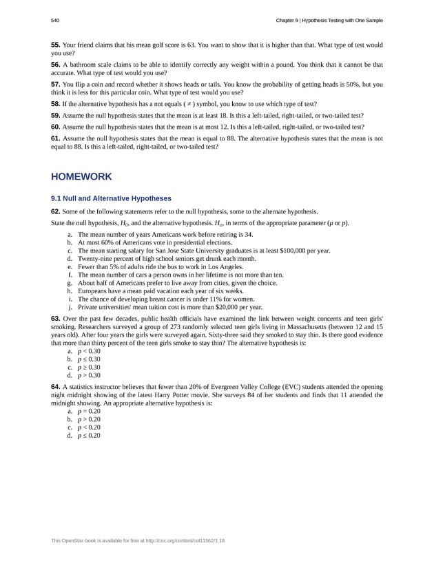 Introductory Statistics - New Page