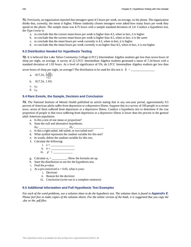 Introductory Statistics - New Page