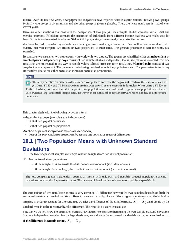 Introductory Statistics - New Page