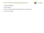 Chemistry 2 - Unit 15 - Thermodynamics - Slides