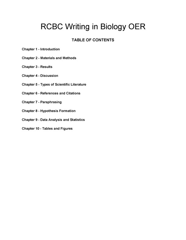 RCBC Writing in Biology OER - Page 1