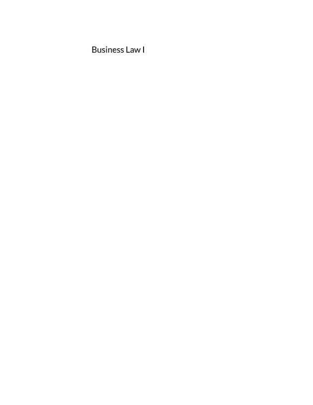 Business Law I - New Page