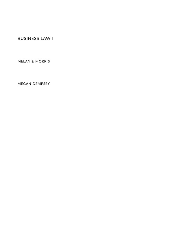 Business Law I - New Page