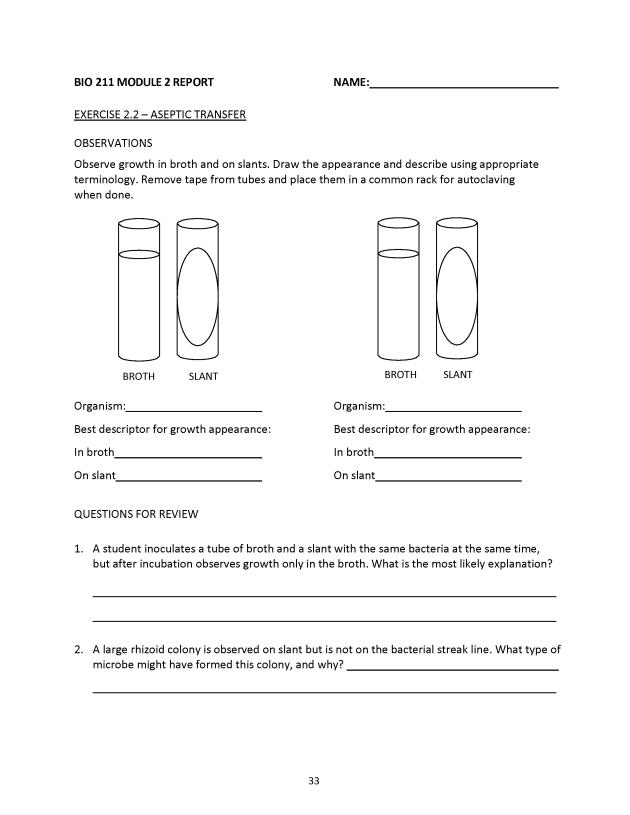 Microbiology Module 2: Culture Techniques - New Page