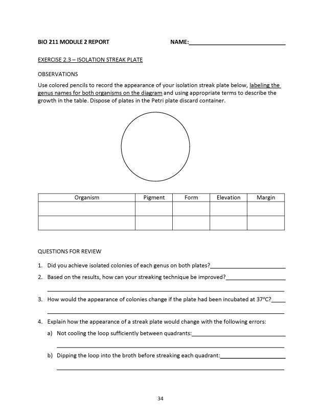 Microbiology Module 2: Culture Techniques - New Page