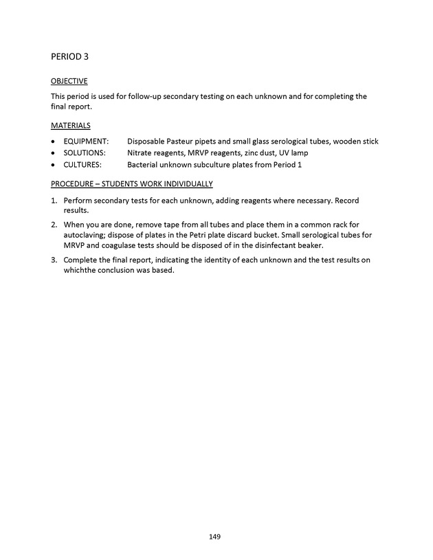 Microbiology Module 10: Bacterial Unknowns - Page 4