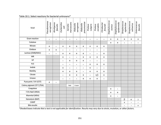 Microbiology Module 10: Bacterial Unknowns - Page 6